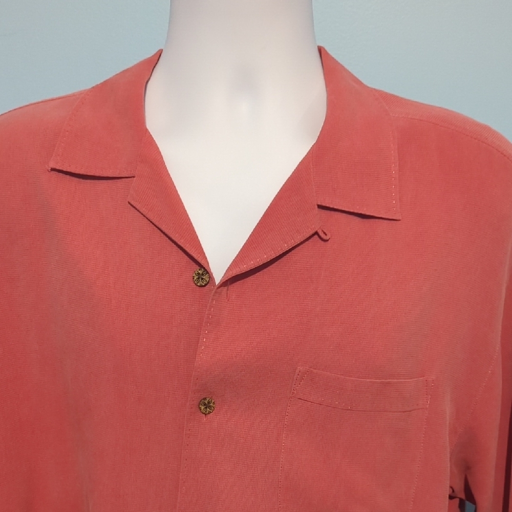 Tommy Bahama Men's Coral Button Down Shirt - Picture 2 of 6